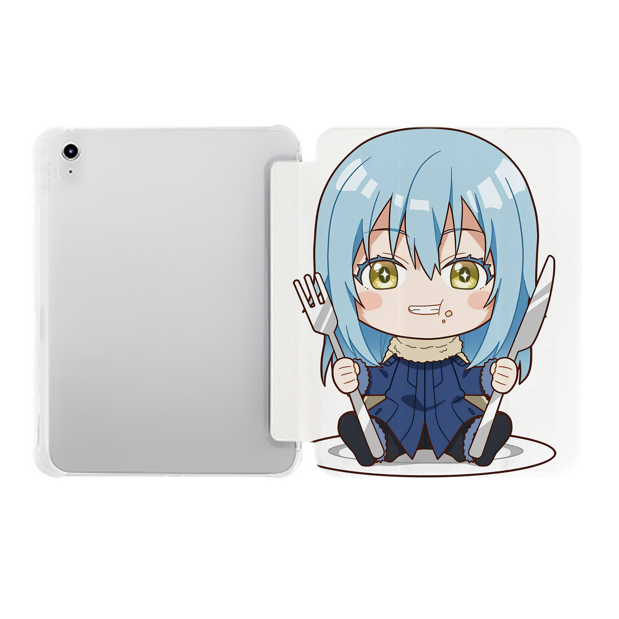（画像用） 転スラ Regarding Reincarnated to Slime IPad ケース ペン収納付き 三つ折りスタンド PUレザー×シリコン 対応機種9.5/10.5/10.9インチ